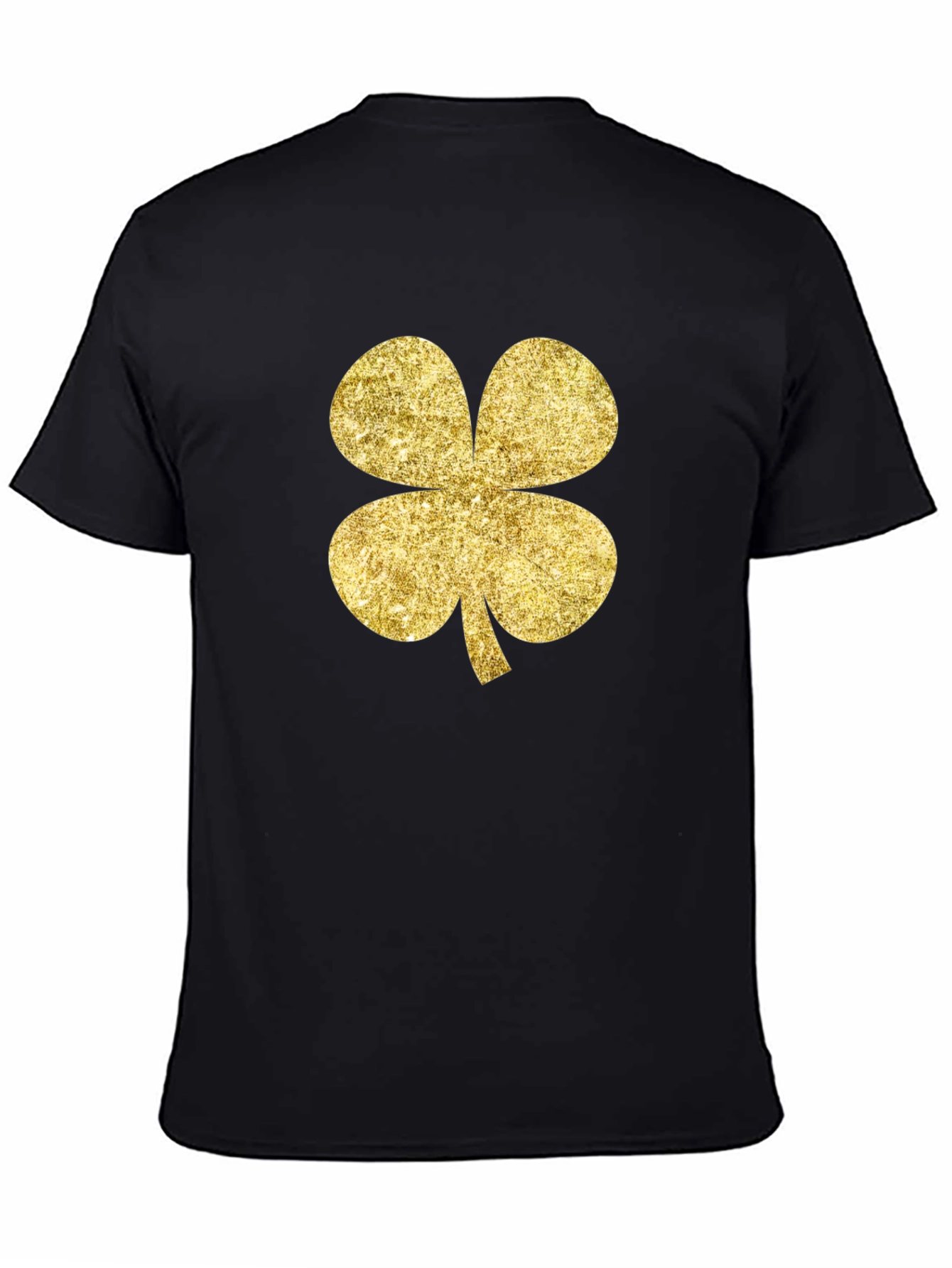 Golden Clover Graphic Black T-Shirt