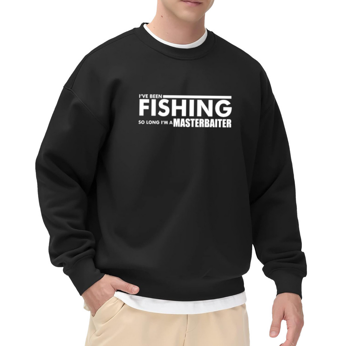 MASTER BAITER - Funny Fishing Graphic ԲÁìÎÀÒÂ | Unisex Pullover Sweatshirt