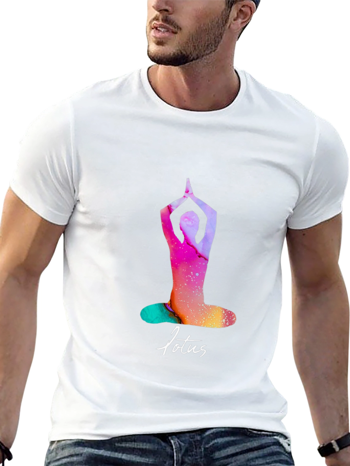 Lotus Pose Graphic Tee - Yoga Meditation Shirt