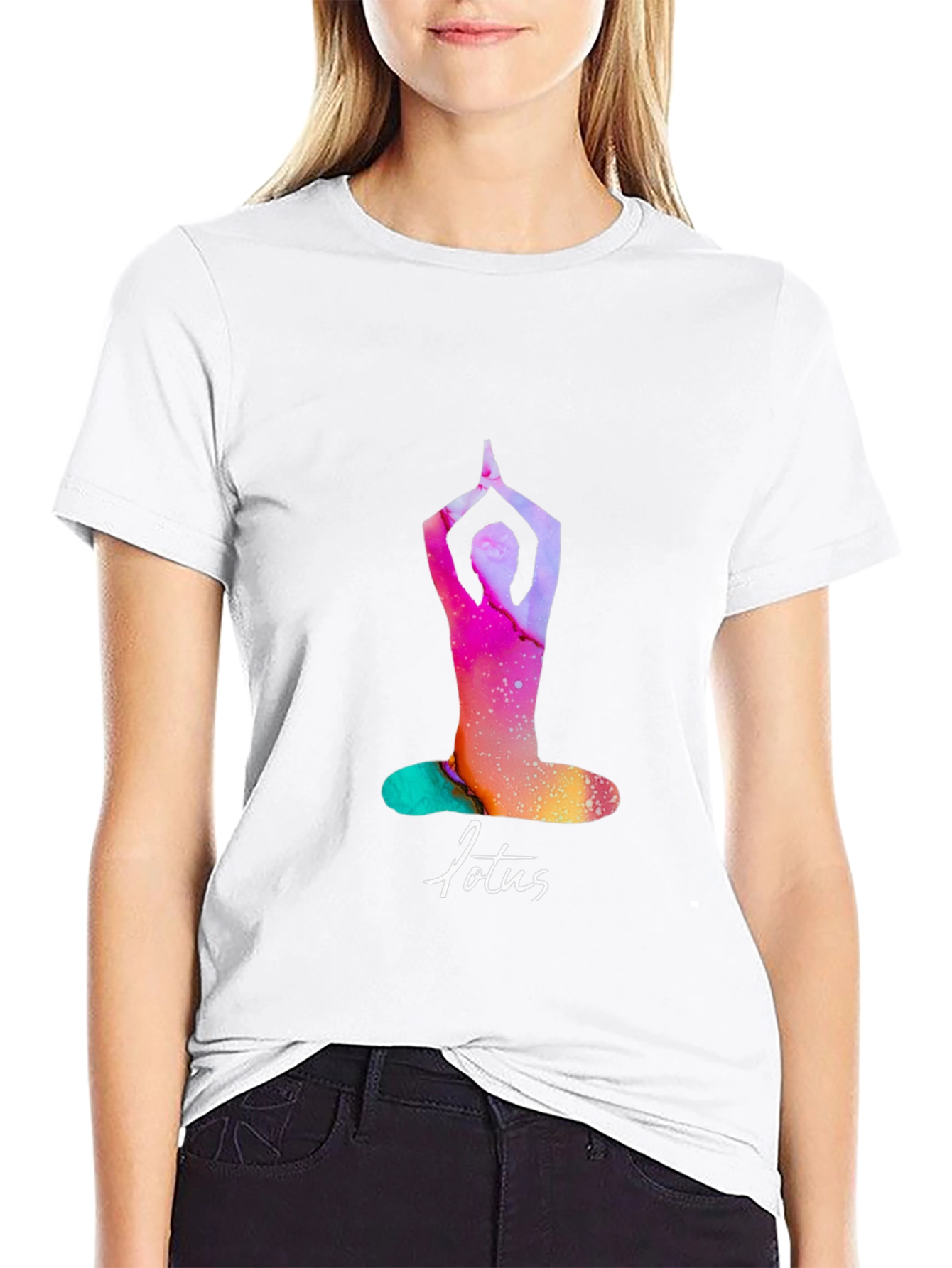 Lotus Pose Graphic Tee - Yoga Meditation Shirt
