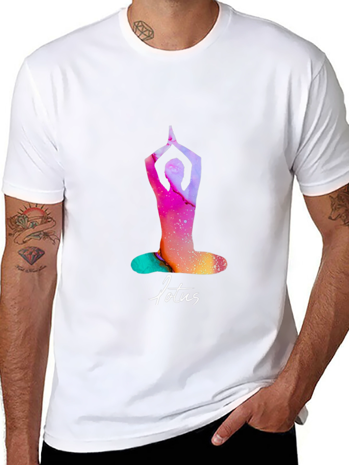 Lotus Pose Graphic Tee - Yoga Meditation Shirt