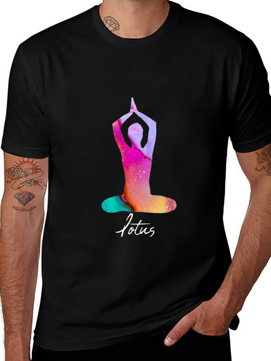 Lotus Pose Graphic Tee - Yoga Meditation Shirt