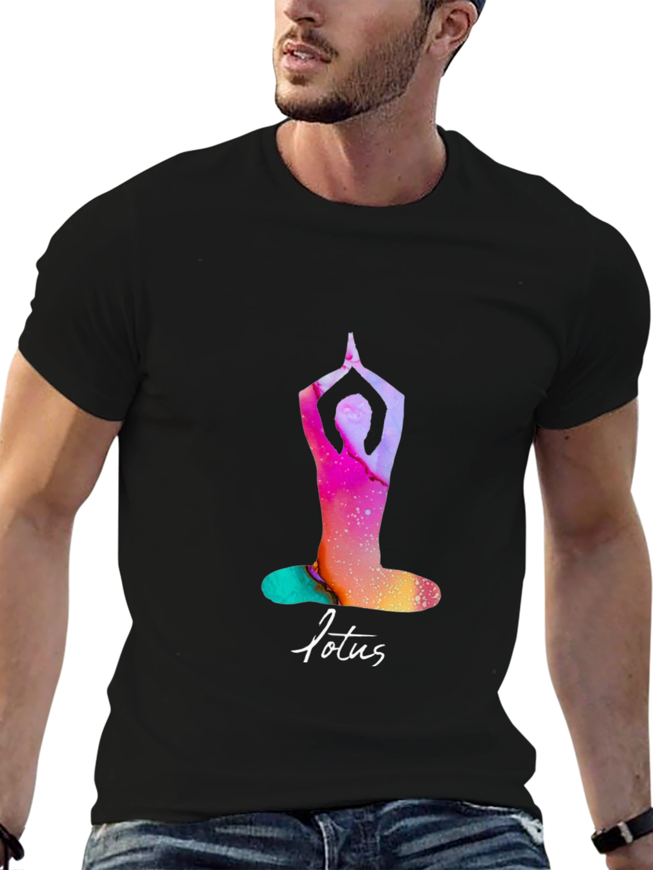 Lotus Pose Graphic Tee - Yoga Meditation Shirt