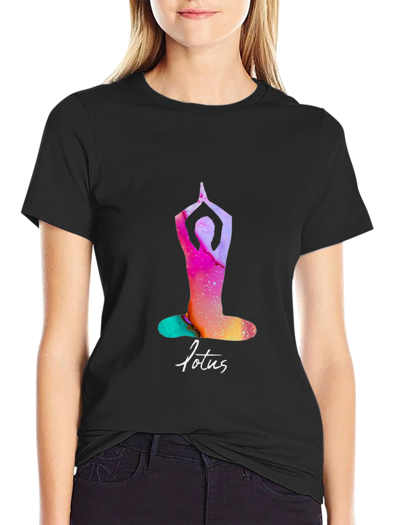 Lotus Pose Graphic Tee - Yoga Meditation Shirt