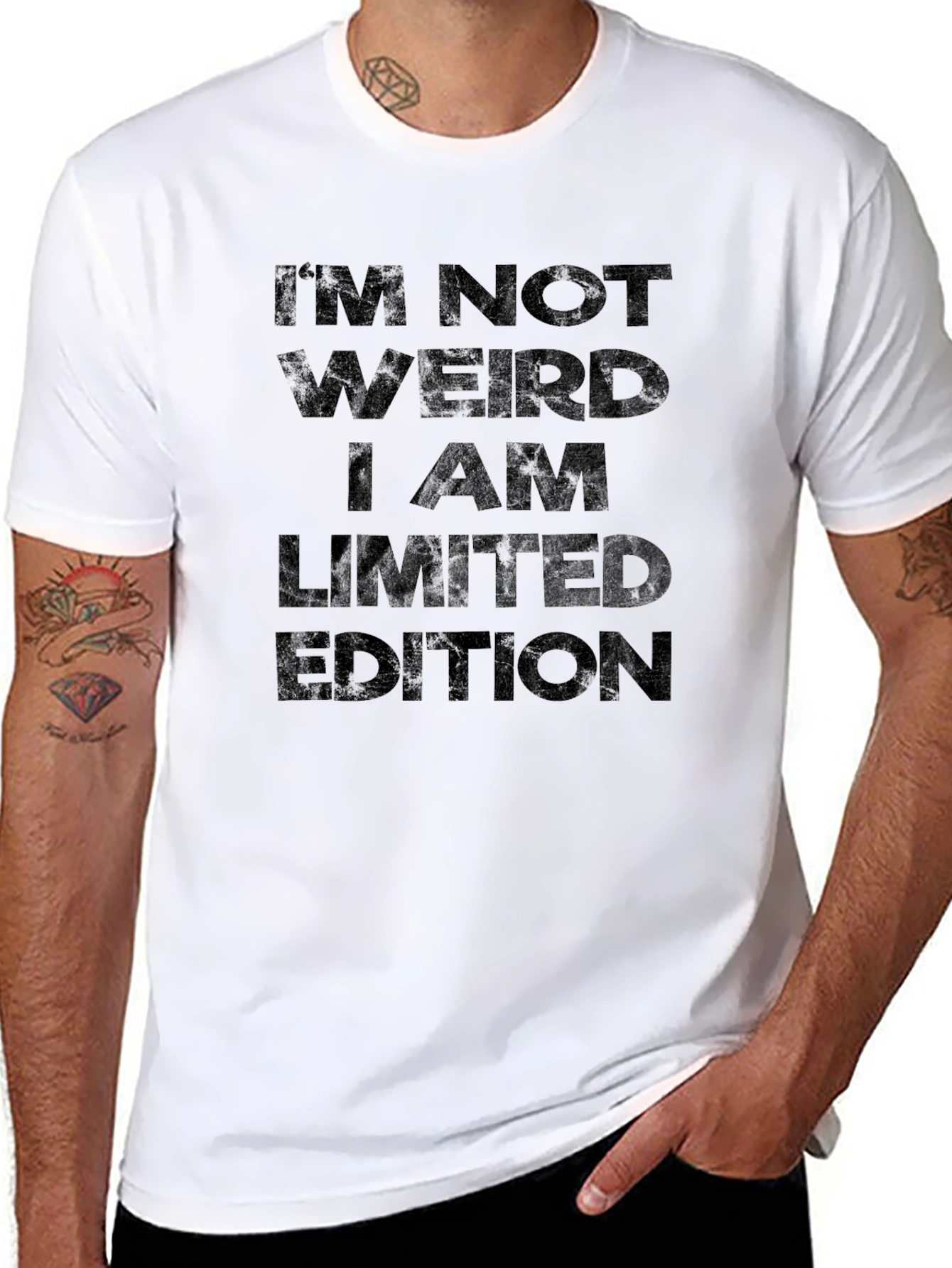 Im Not Weird Limited Edition Black Graphic T-Shirt