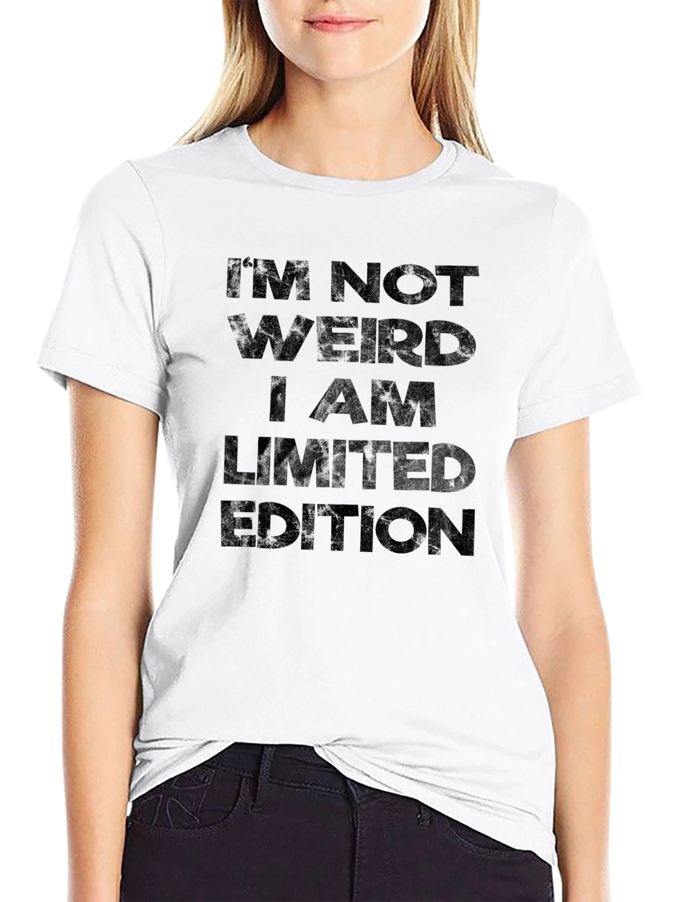 Im Not Weird Limited Edition Black Graphic T-Shirt