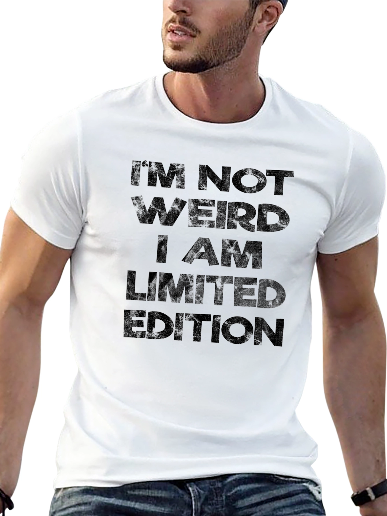 Im Not Weird Limited Edition Black Graphic T-Shirt
