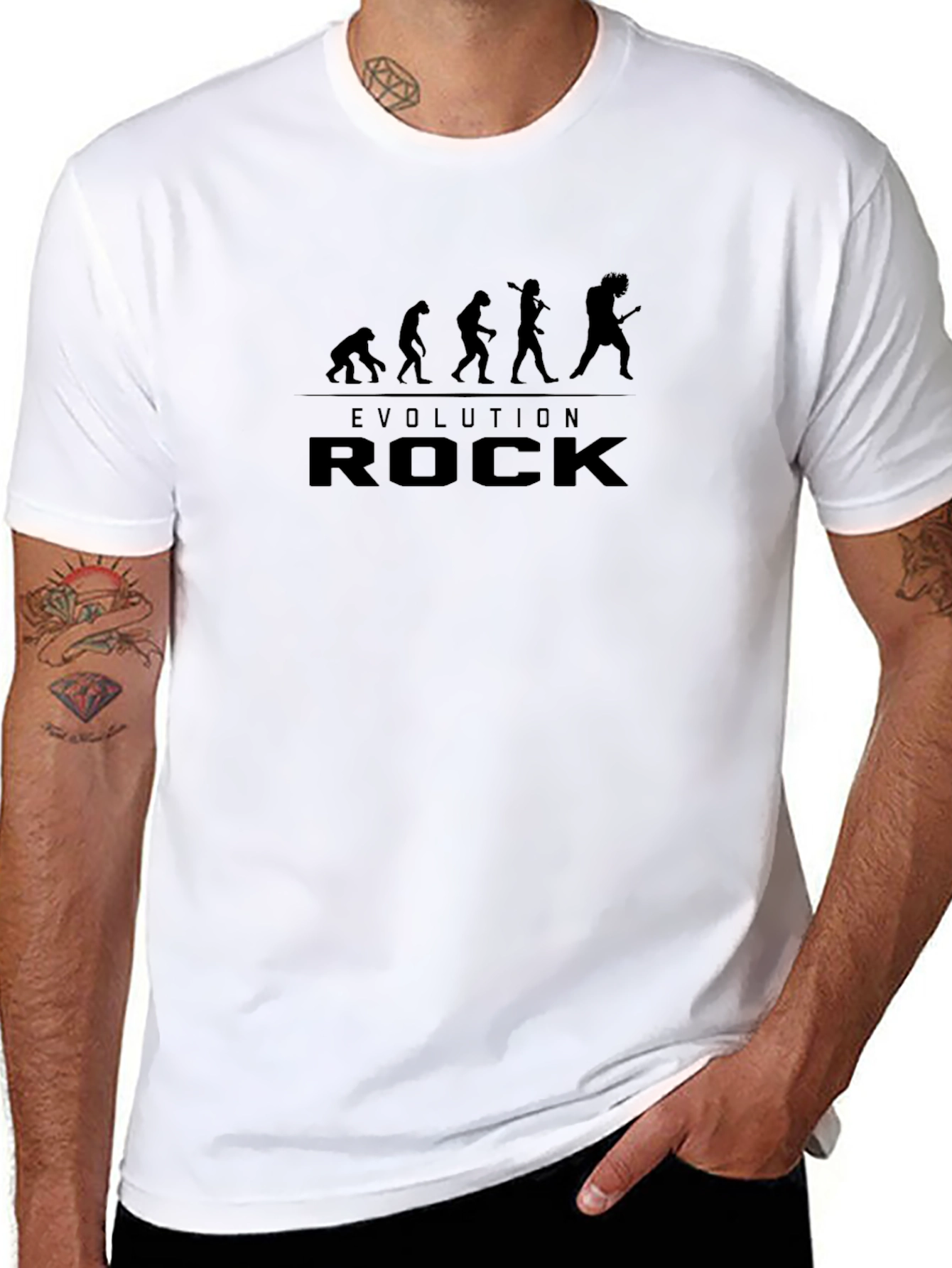 Evolution of Rock Mens Black T-Shirt