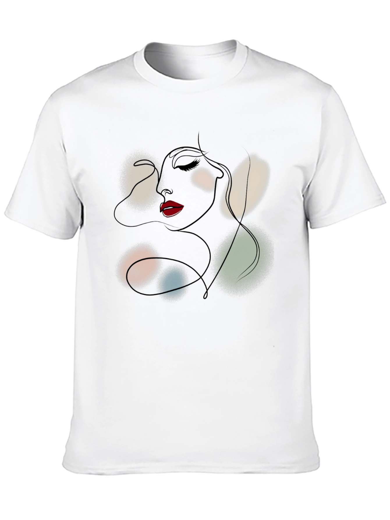 Abstract Woman Line Art T-Shirt - Modern Graphic Tee