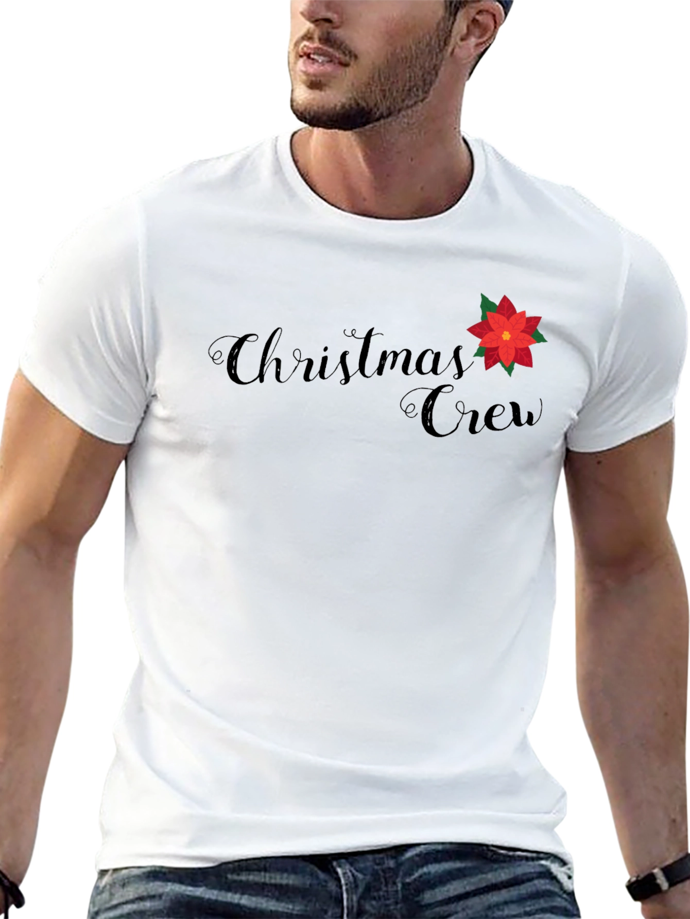 Christmas Crew Graphic Tee - Holiday Festive Shirt