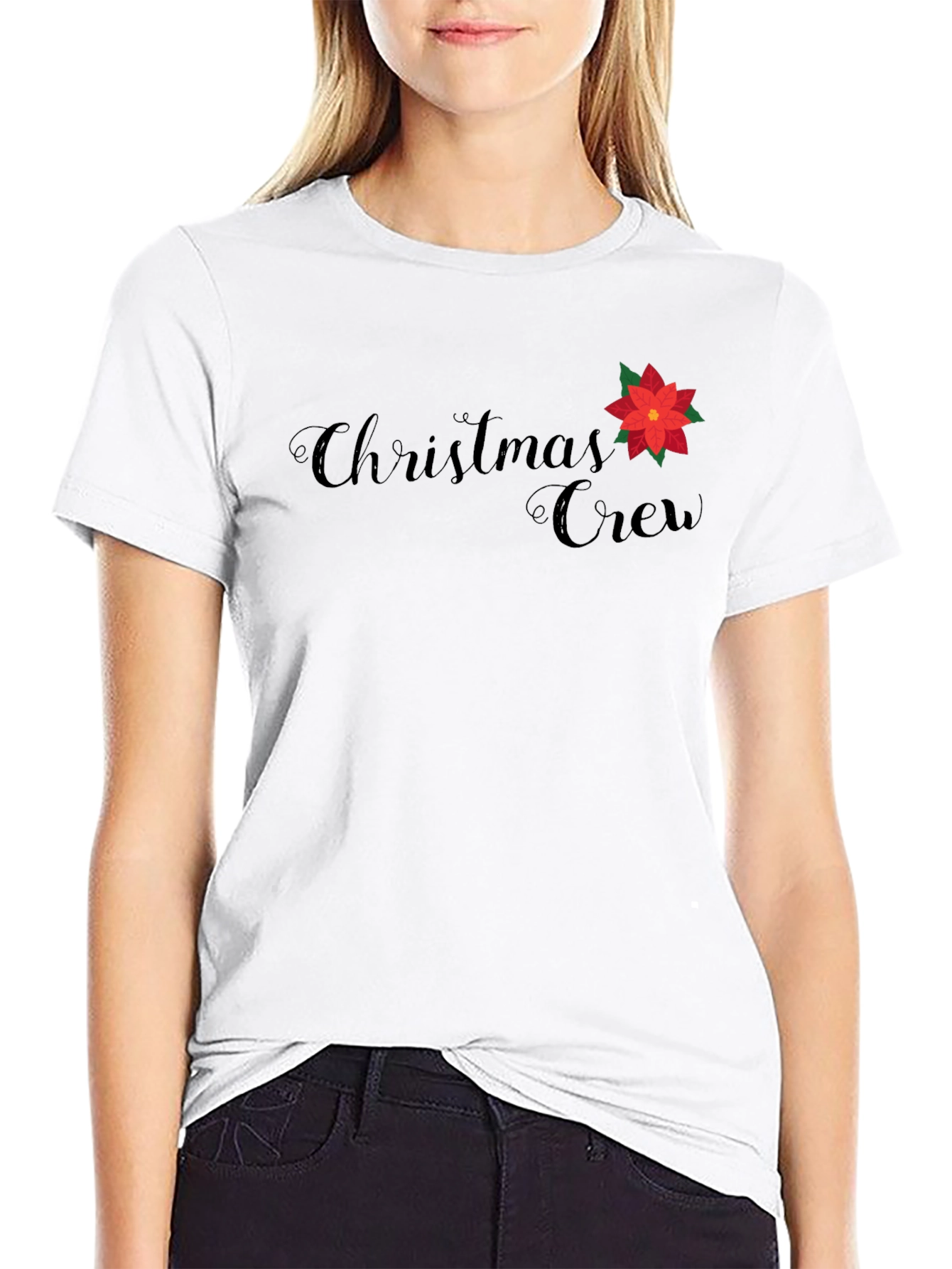 Christmas Crew Graphic Tee - Holiday Festive Shirt