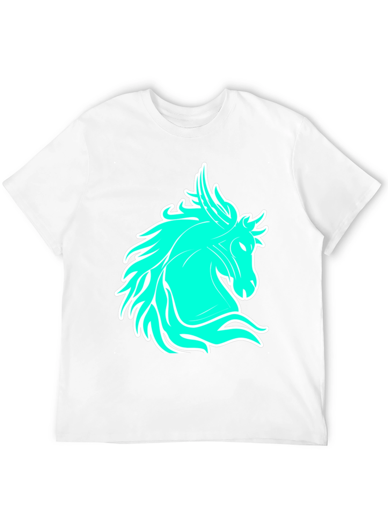 Cool Horse Graphic Tee - Black Casual T-Shirt