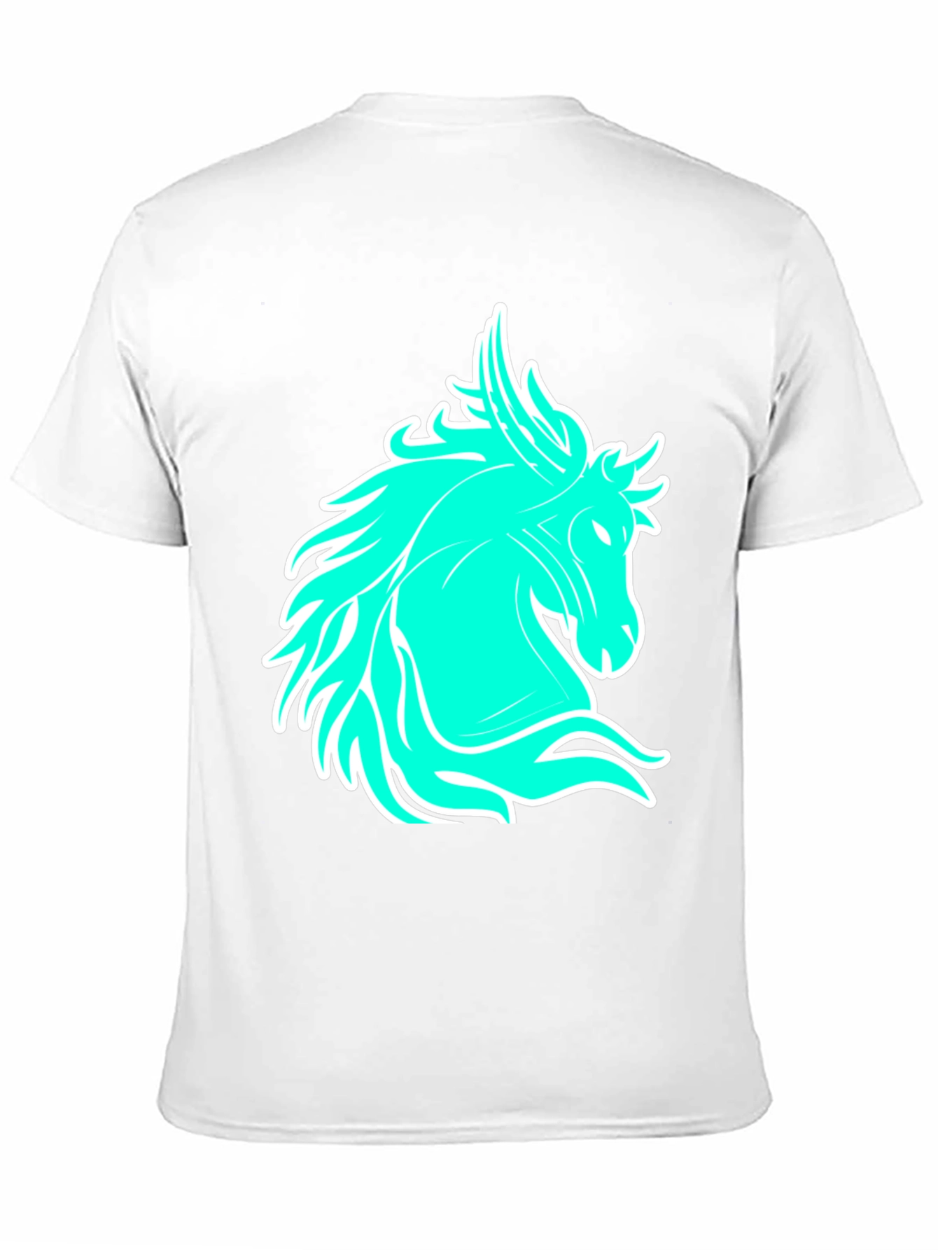 Cool Horse Graphic Tee - Black Casual T-Shirt