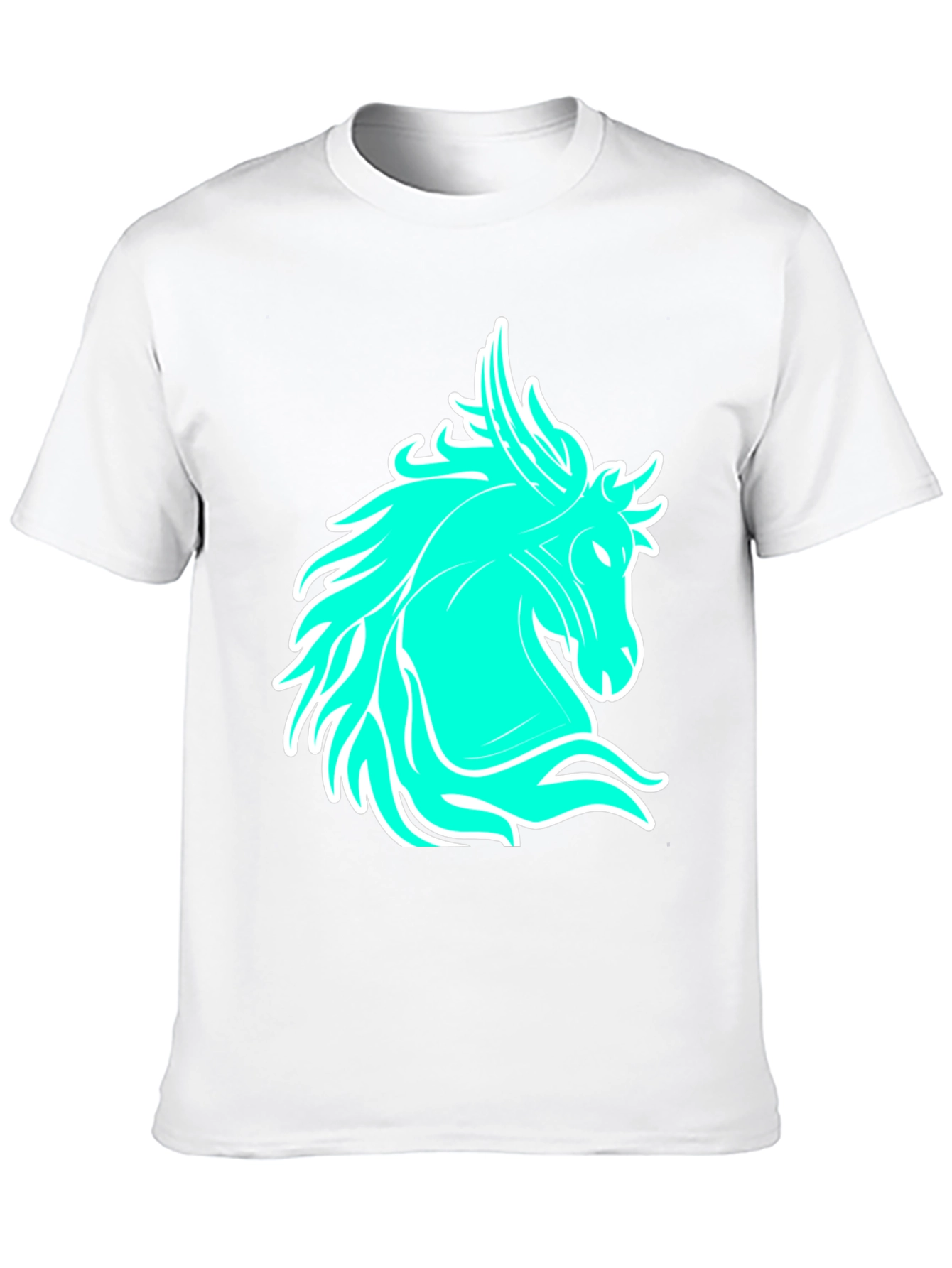 Cool Horse Graphic Tee - Black Casual T-Shirt