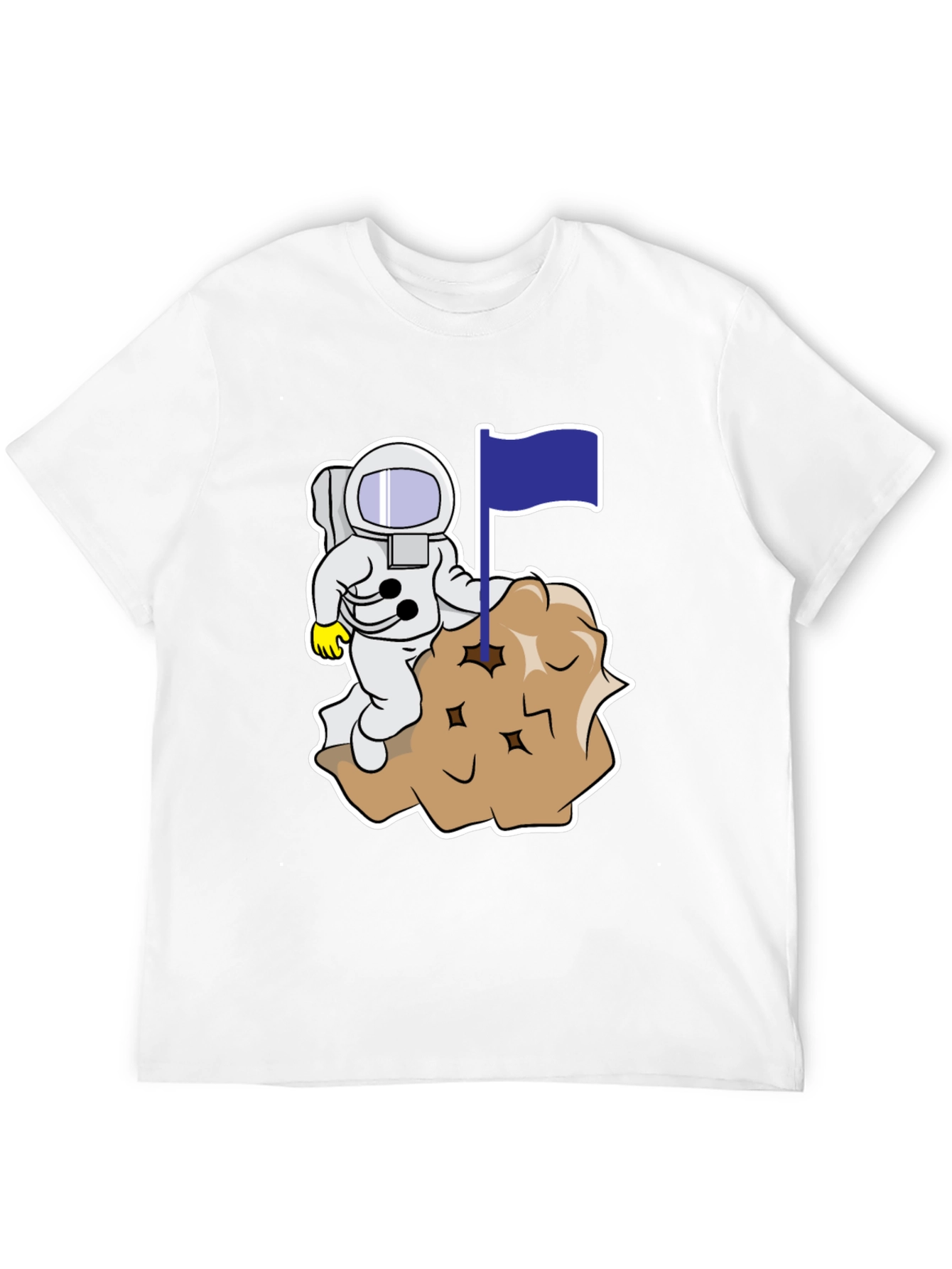 Astronaut Flag Graphic T-Shirt - Space Explorer Tee
