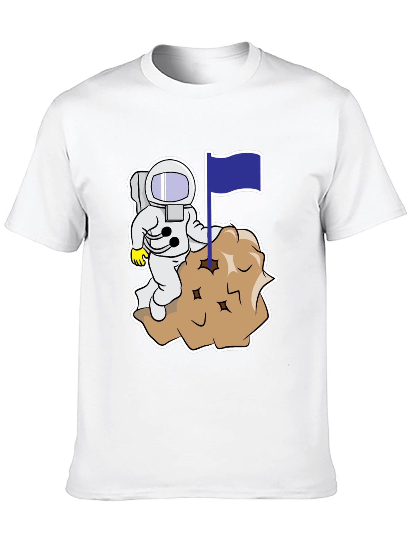 Astronaut Flag Graphic T-Shirt - Space Explorer Tee