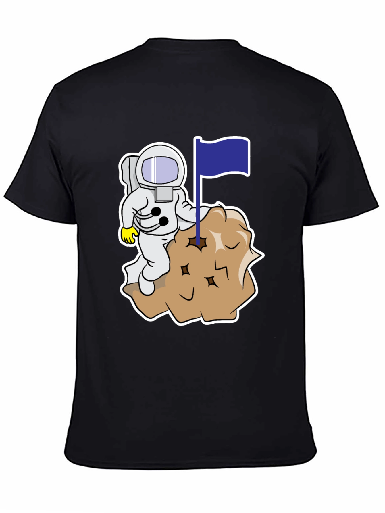 Astronaut Flag Graphic T-Shirt - Space Explorer Tee