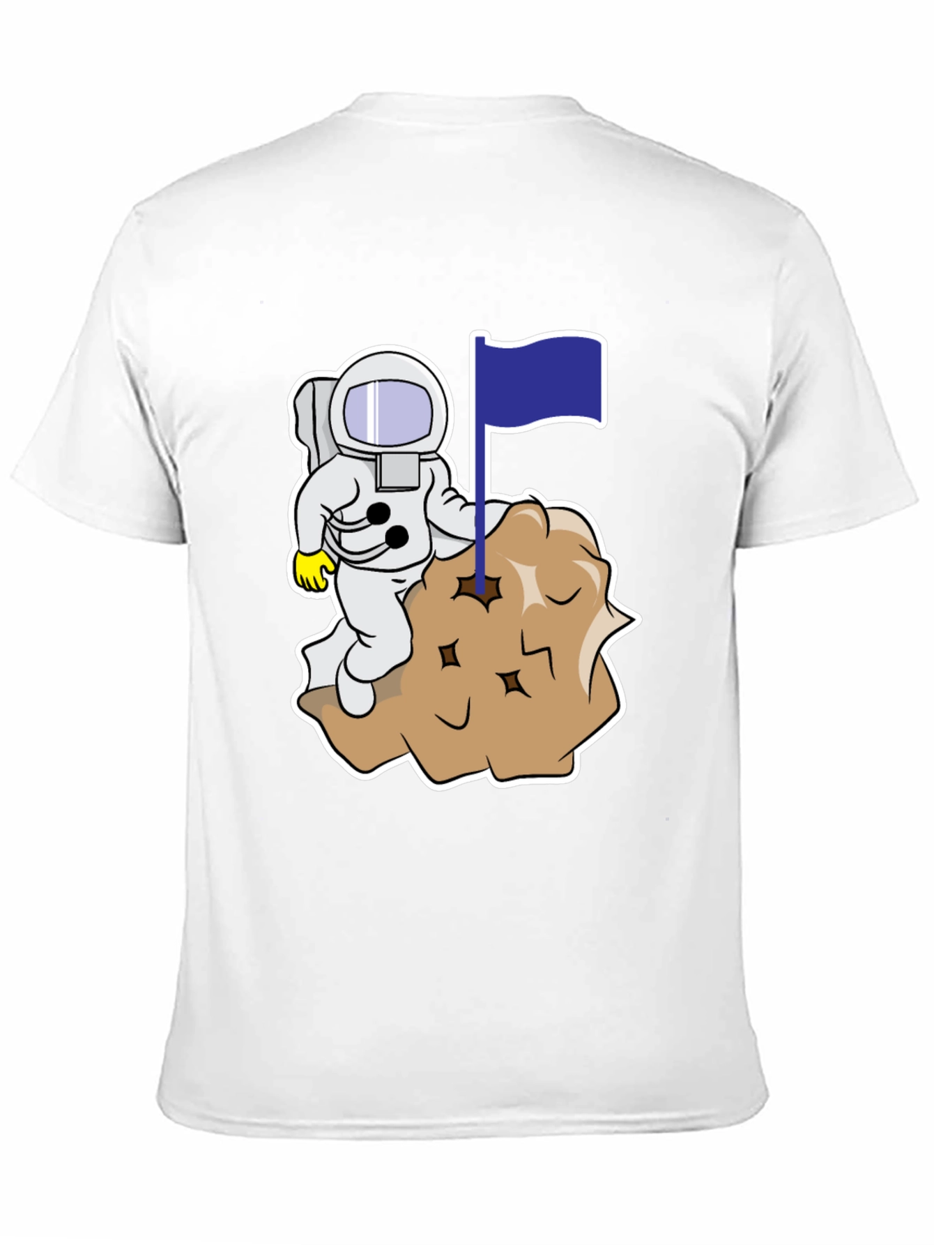 Astronaut Flag Graphic T-Shirt - Space Explorer Tee