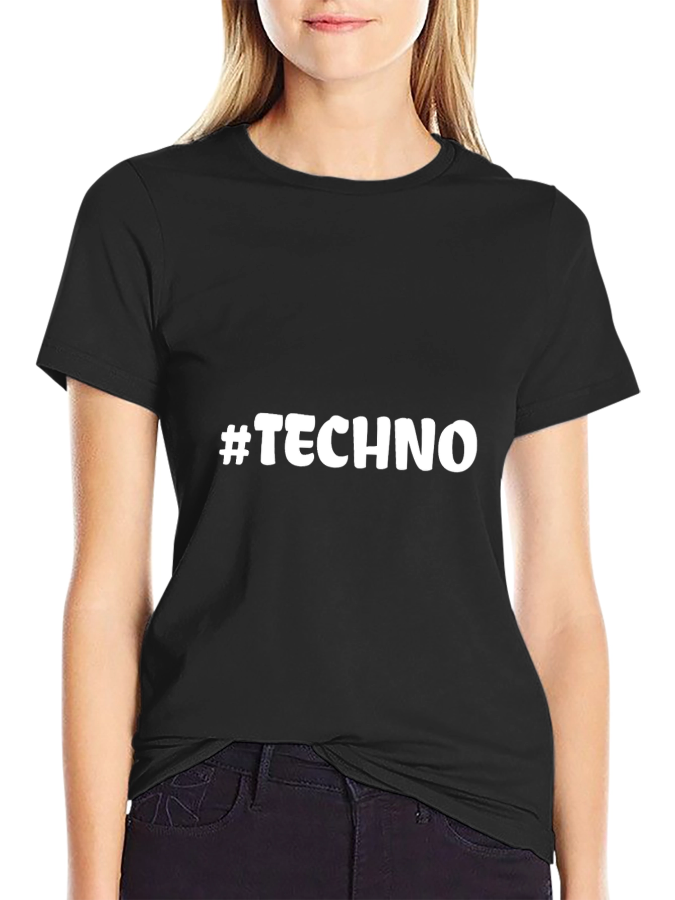 #Techno T-Shirt - Black Graphic Tee