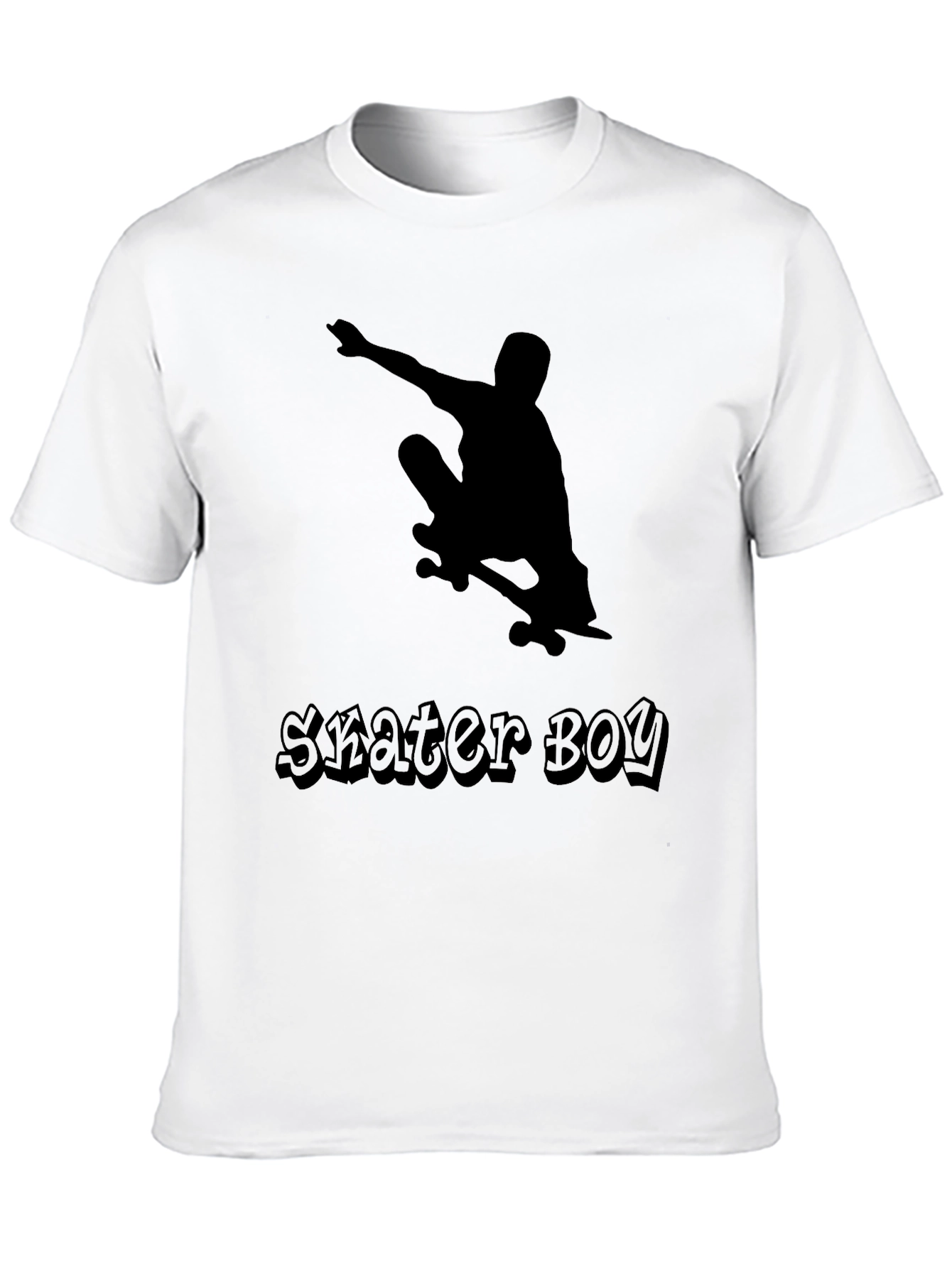 Skater Boy Graphic Tee - Cool Black T-Shirt