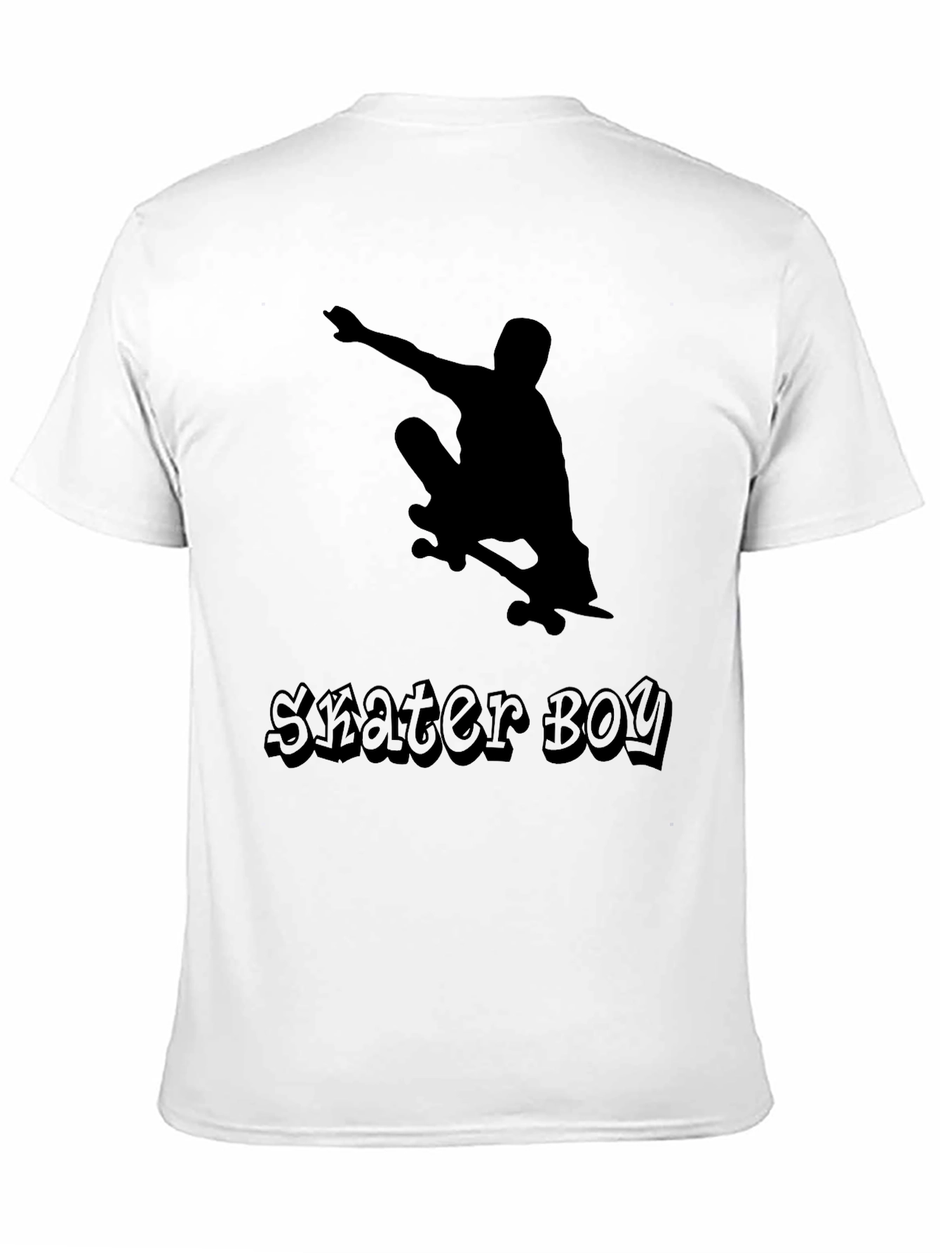 Skater Boy Graphic Tee - Cool Black T-Shirt