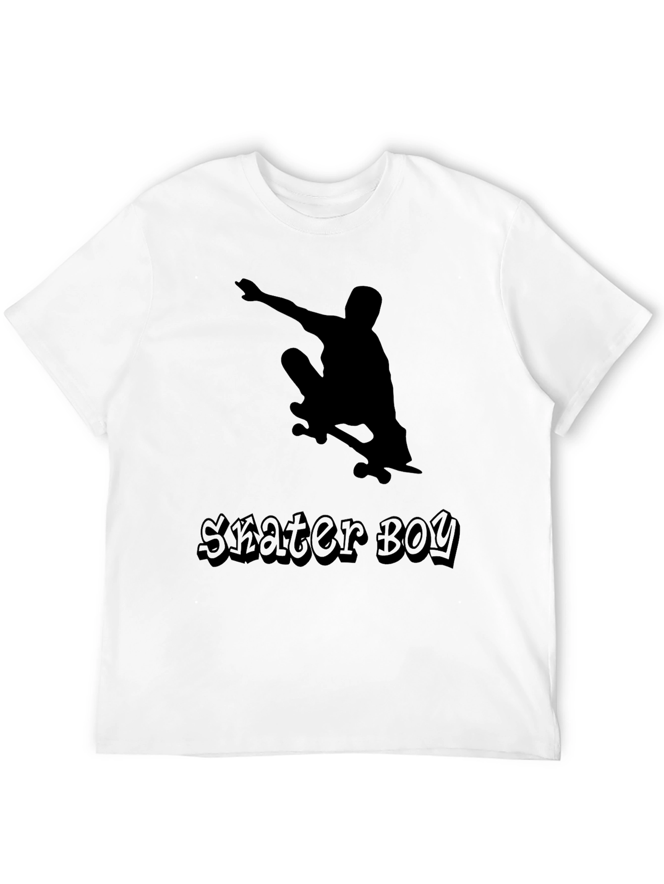 Skater Boy Graphic Tee - Cool Black T-Shirt