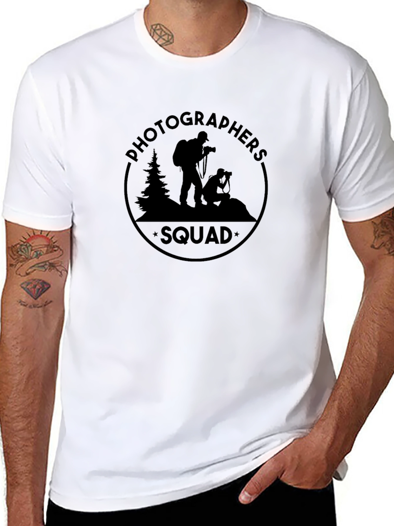 Photographers Squad Black Graphic T-Shirt