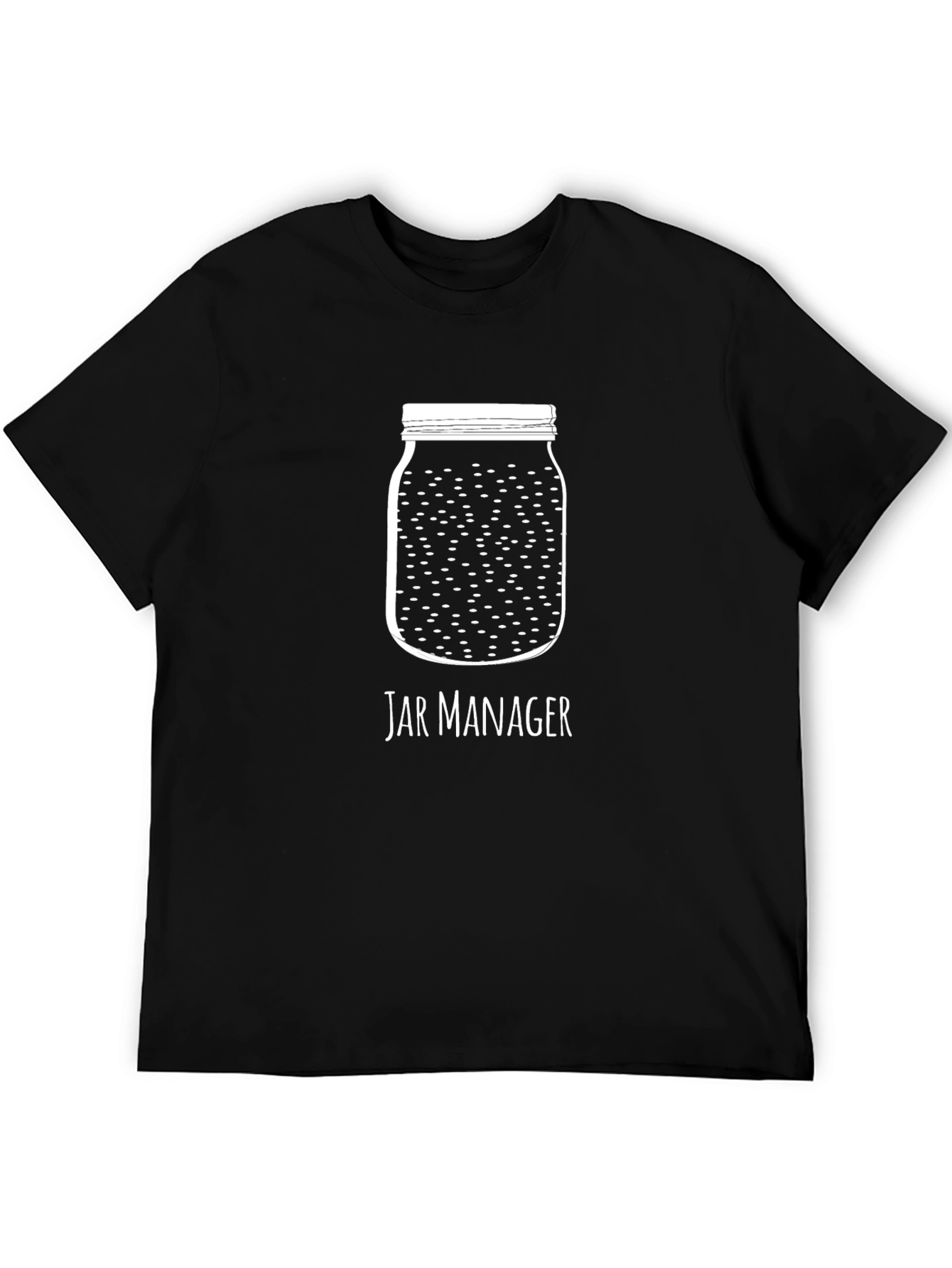Jar Manager Graphic Tee - Black Crew Neck T-Shirt