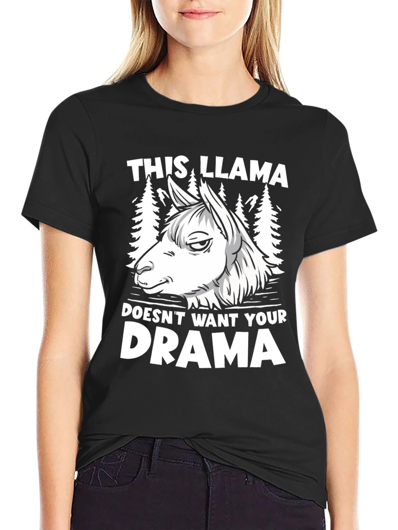 This Llama Doesnt Want Your Drama Graphic Tee