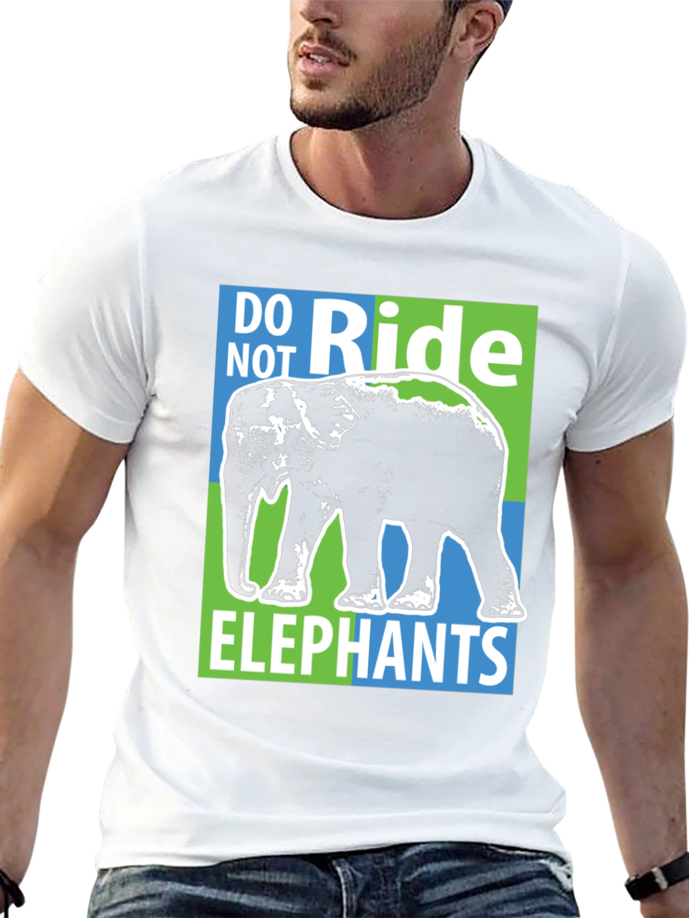 Do Not Ride Elephants Graphic Tee - Black