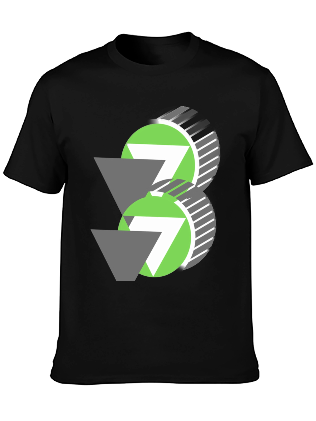 Abstract Geometric Graphic Tee - Modern Casual Shirt