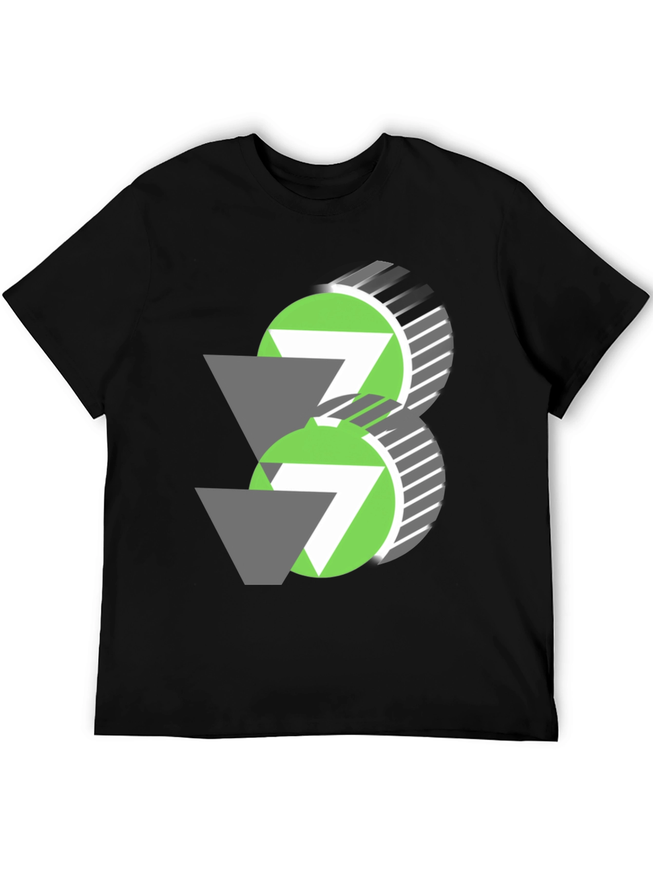 Abstract Geometric Graphic Tee - Modern Casual Shirt