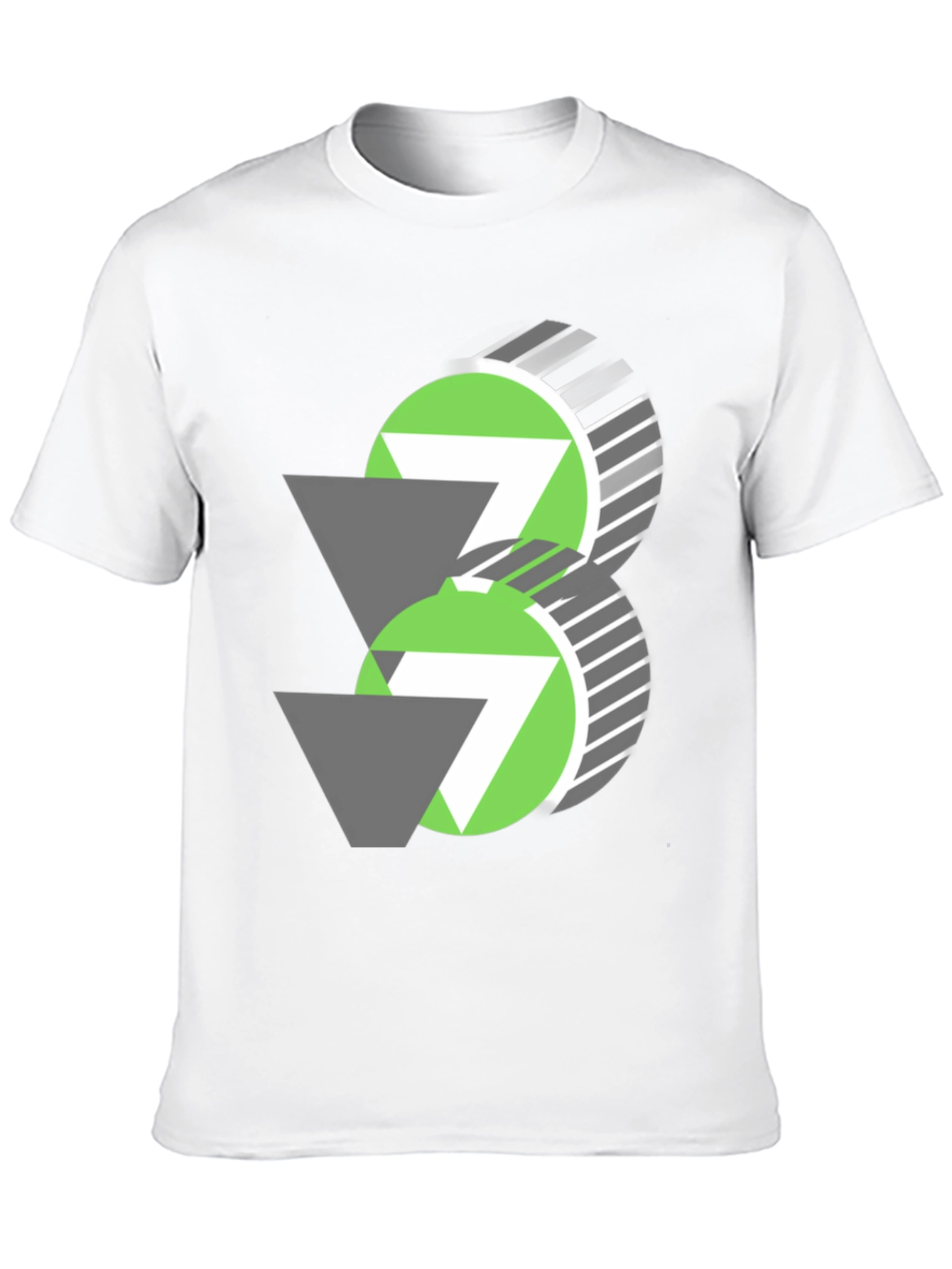Abstract Geometric Graphic Tee - Modern Casual Shirt