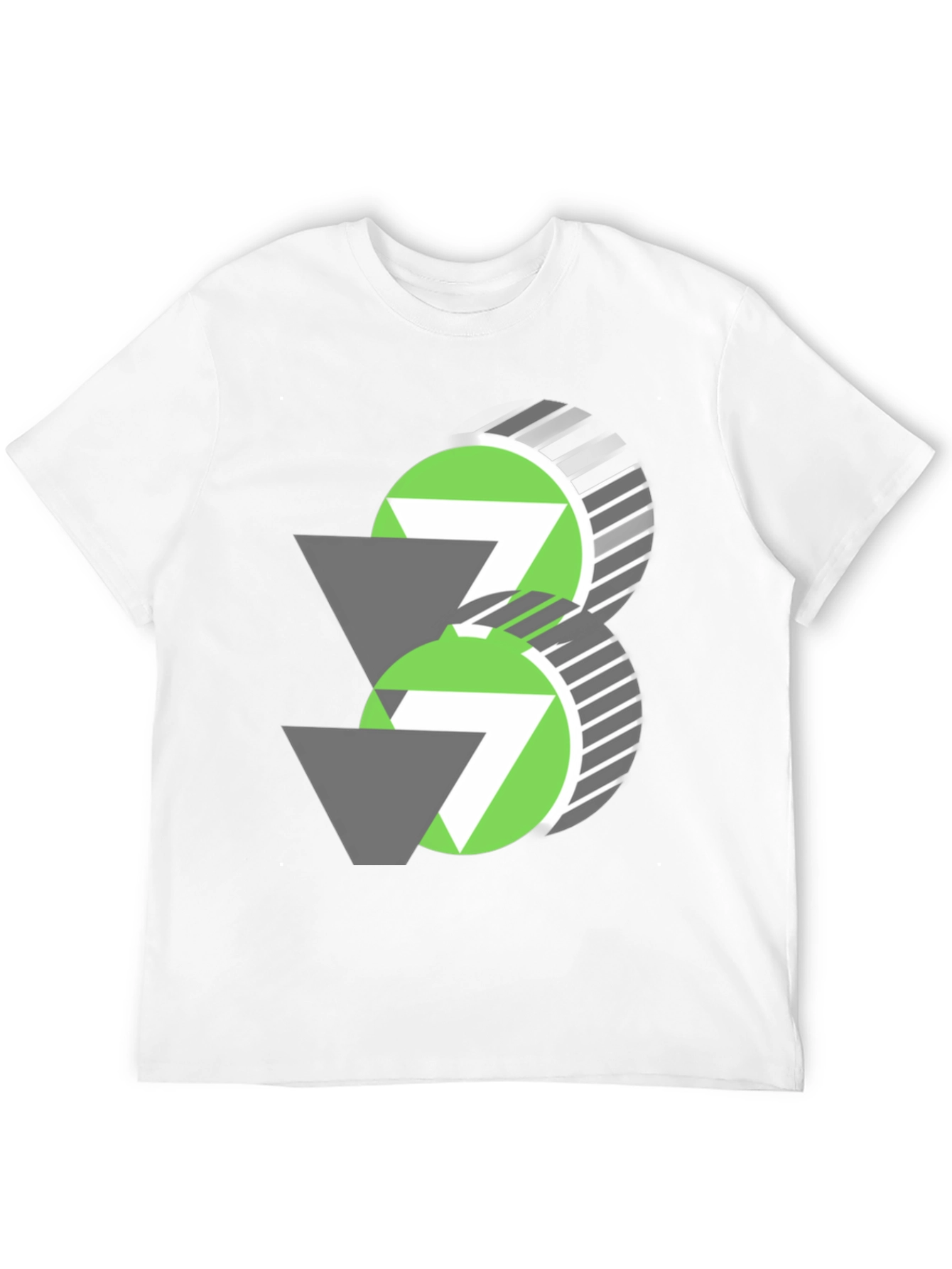 Abstract Geometric Graphic Tee - Modern Casual Shirt