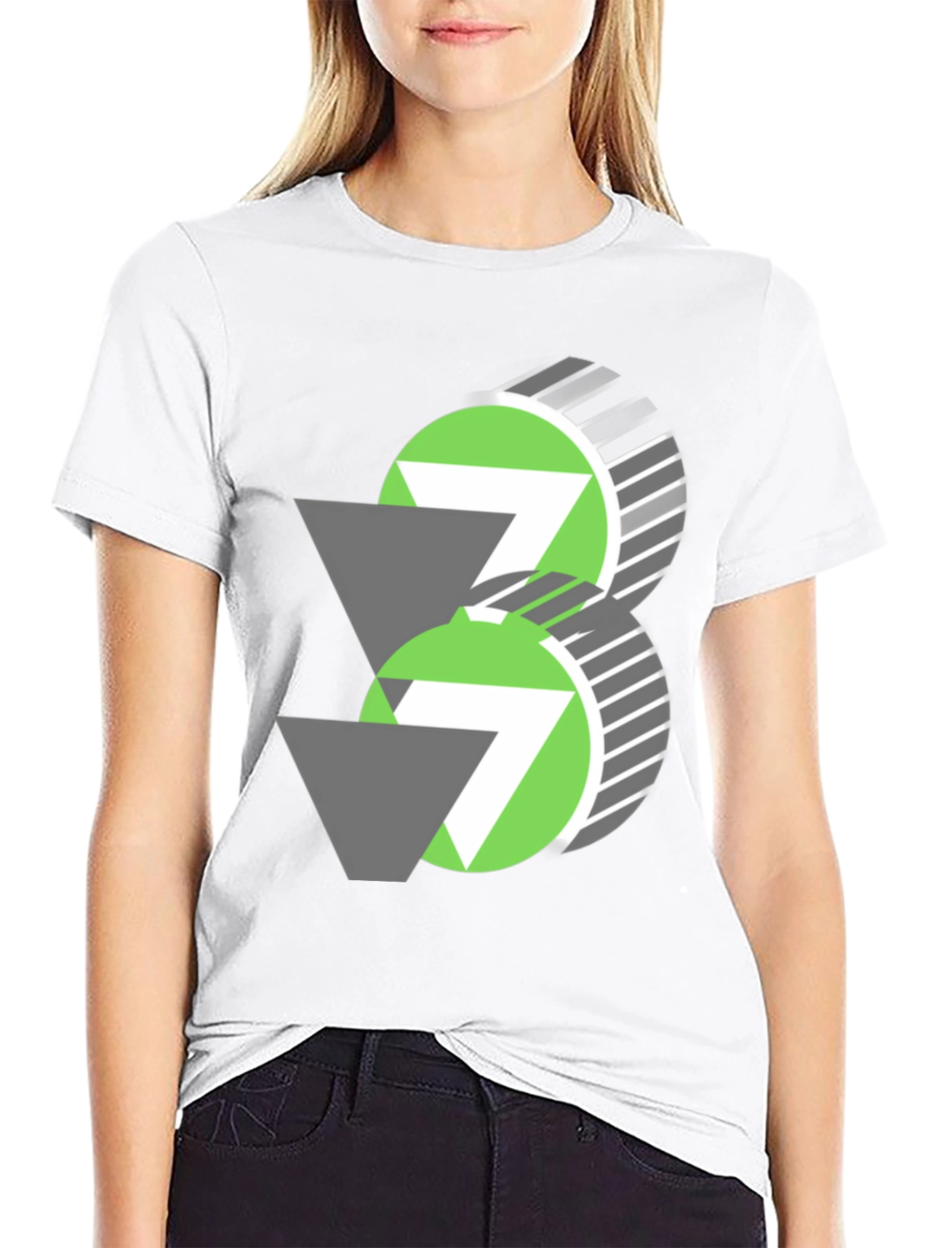 Abstract Geometric Graphic Tee - Modern Casual Shirt