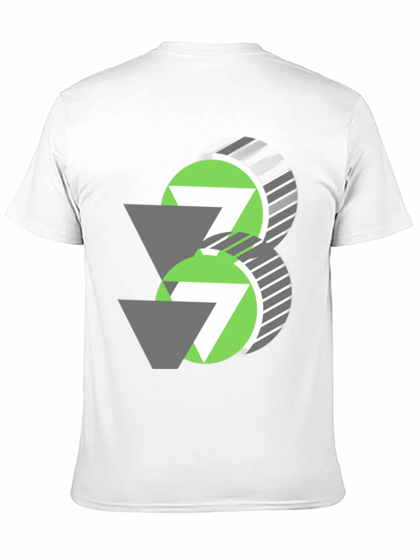 Abstract Geometric Graphic Tee - Modern Casual Shirt