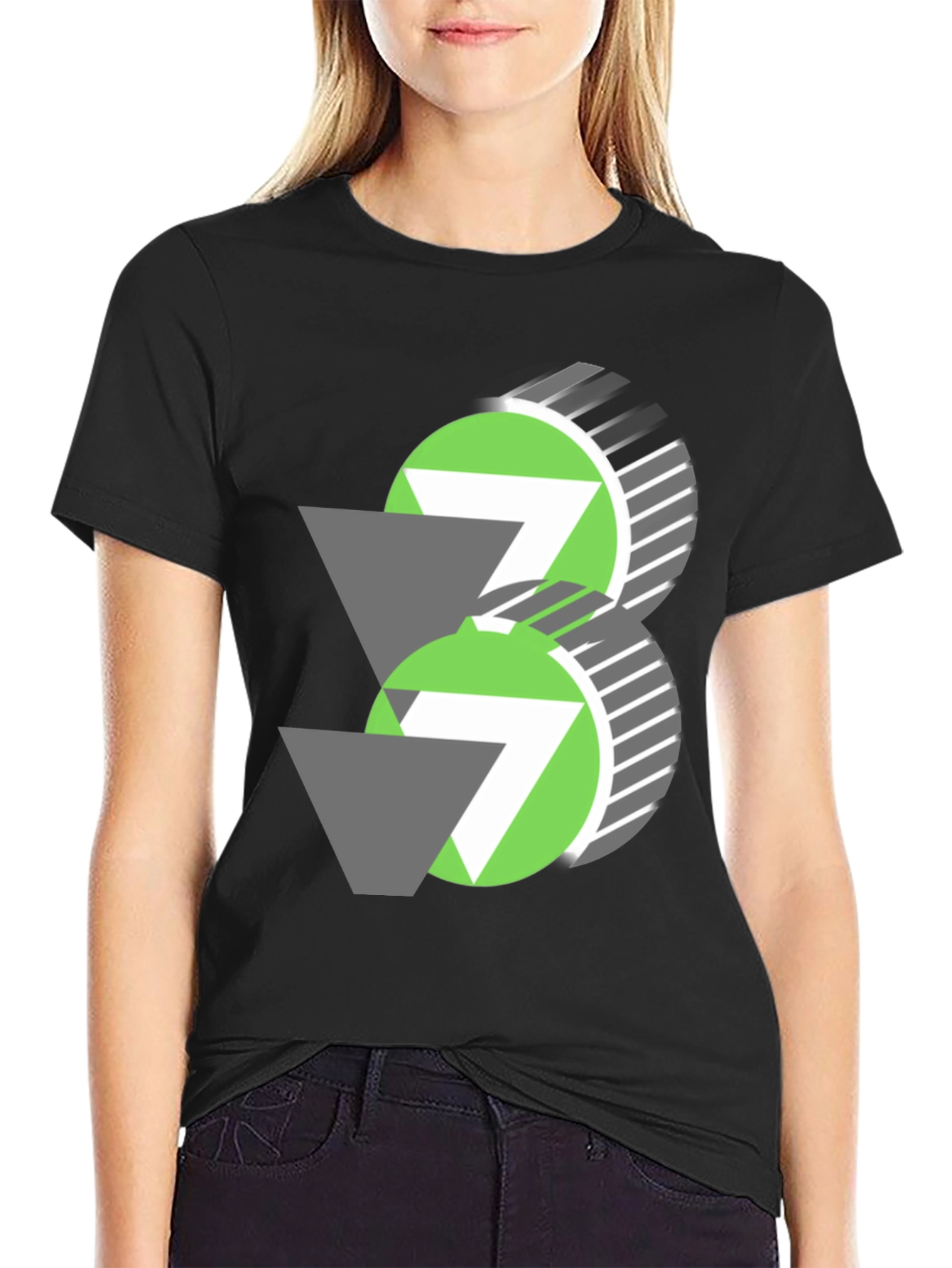 Abstract Geometric Graphic Tee - Modern Casual Shirt