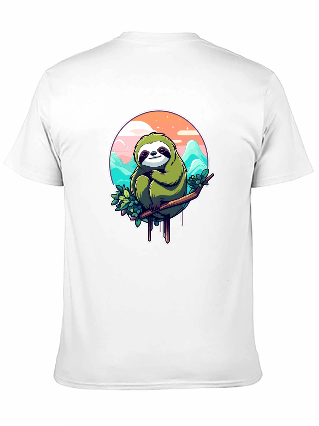 Sloth Graphic Tee - Relaxed Fit Black T-Shirt