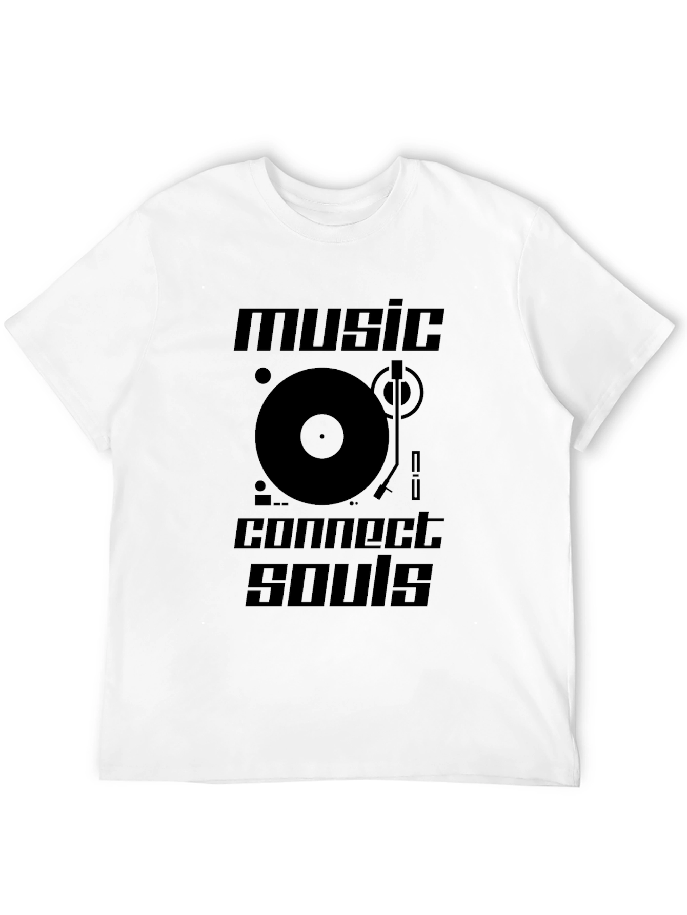 Music Connects Souls Graphic Tee - Black T-Shirt