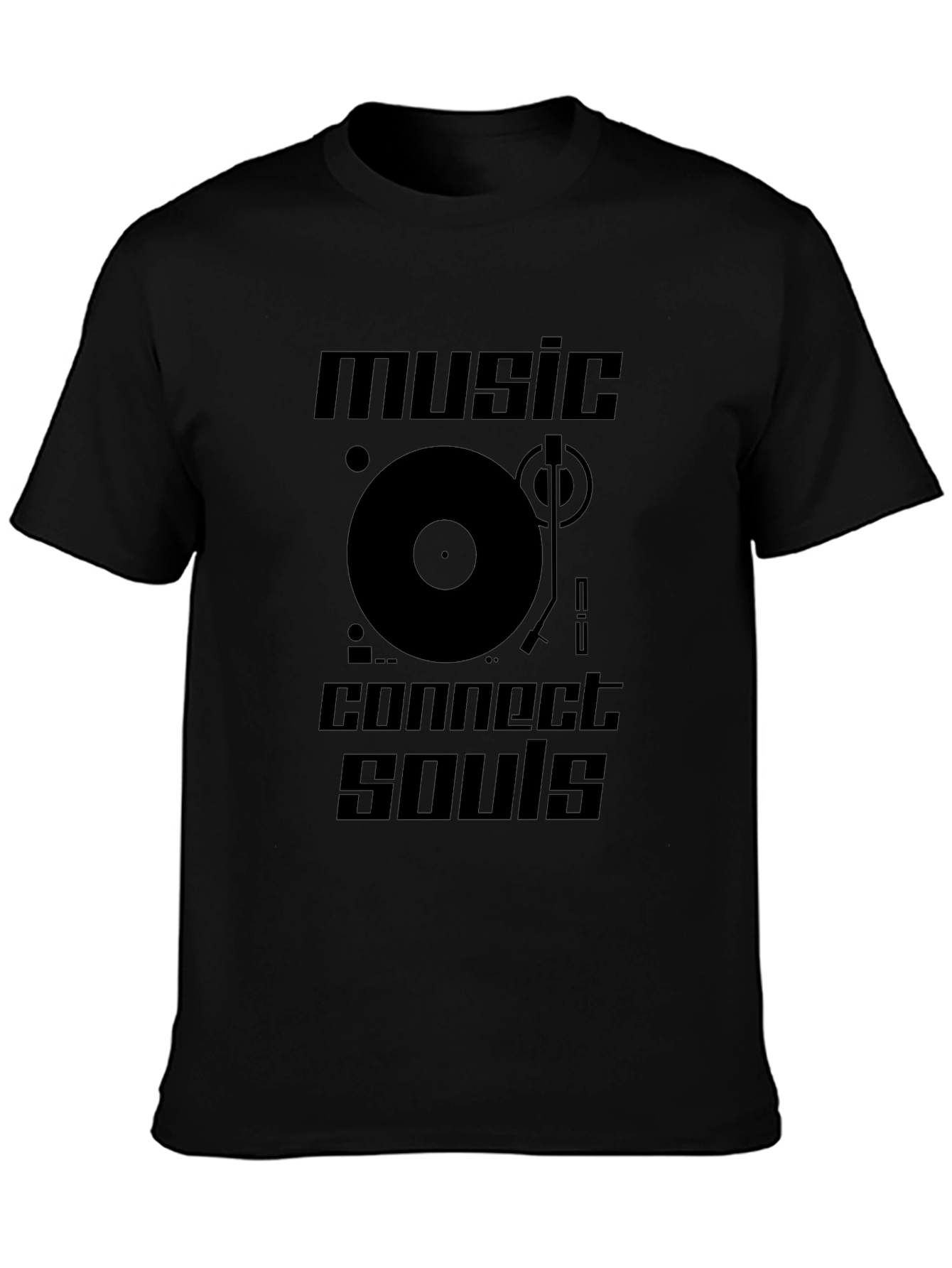 Music Connects Souls Graphic Tee - Black T-Shirt