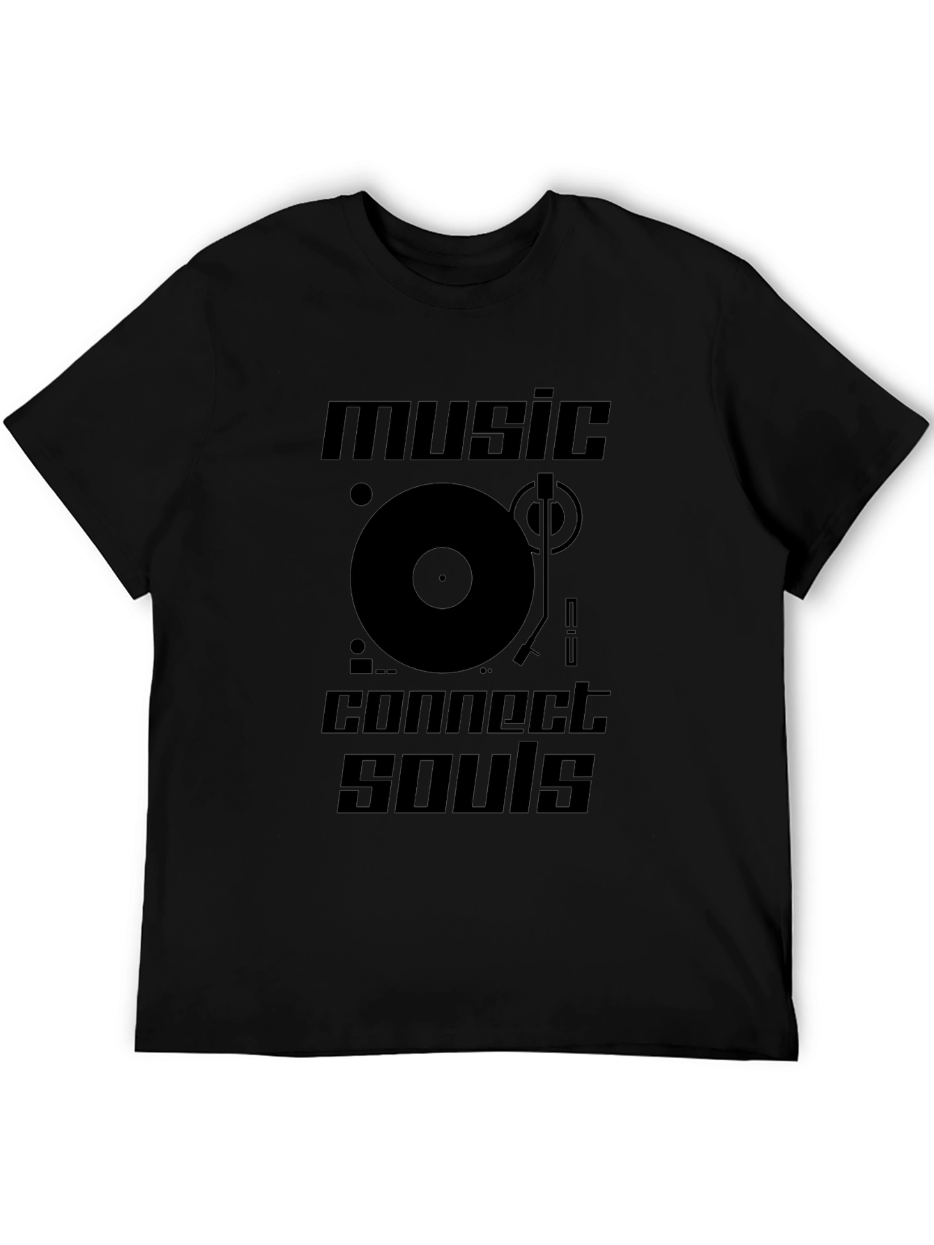 Music Connects Souls Graphic Tee - Black T-Shirt