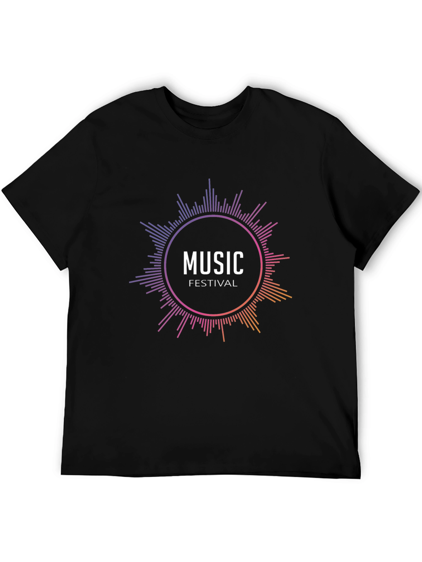Music Festival Graphic Black T-Shirt