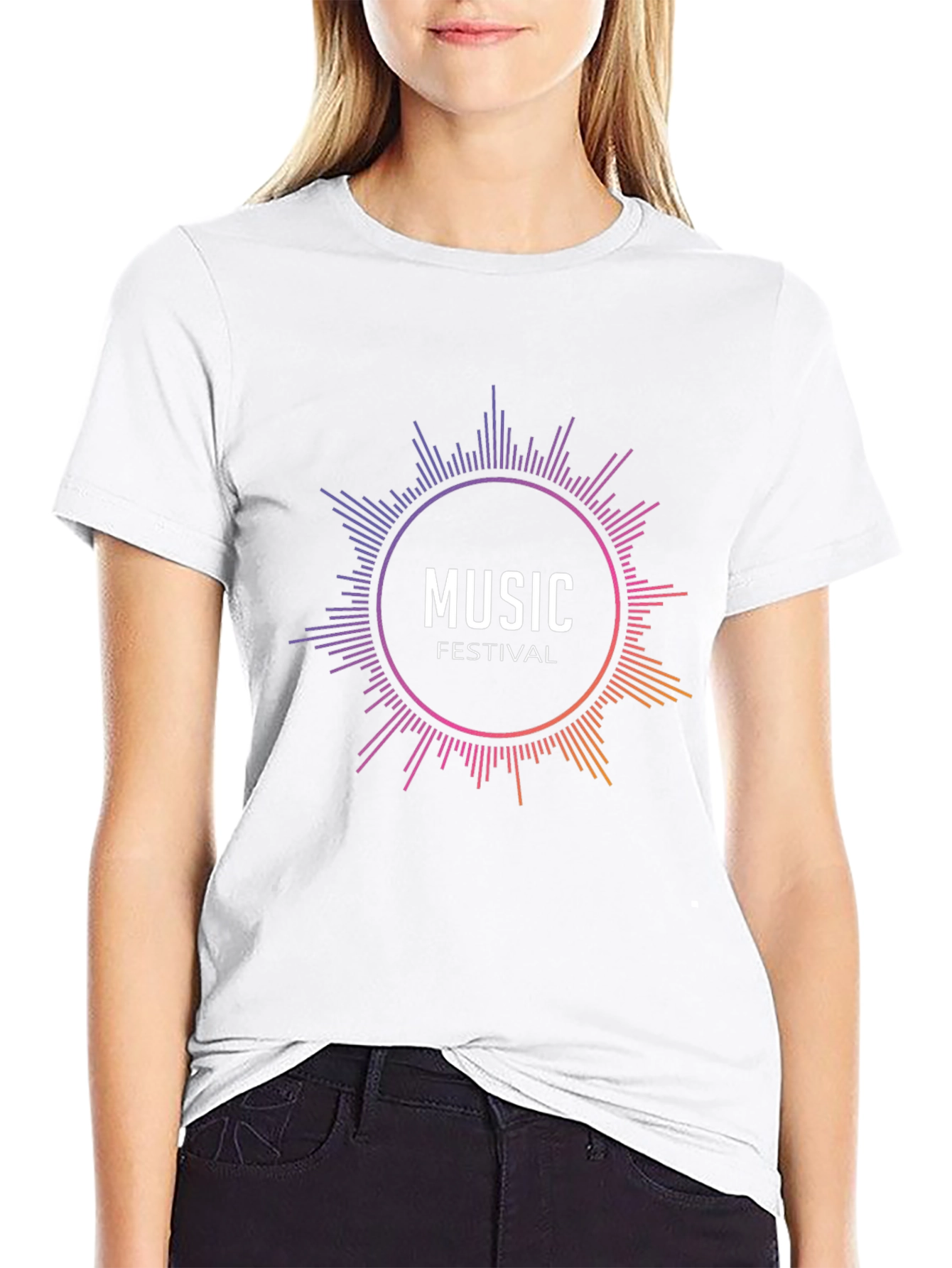 Music Festival Graphic Black T-Shirt