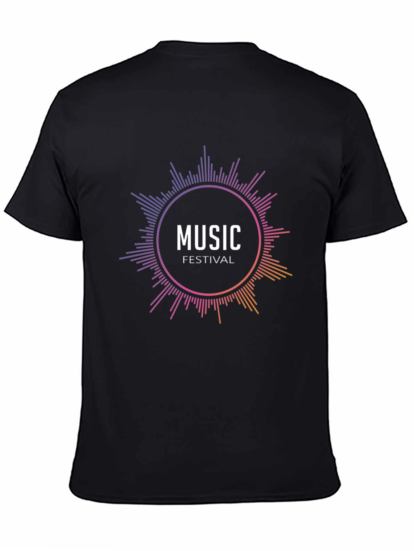 Music Festival Graphic Black T-Shirt