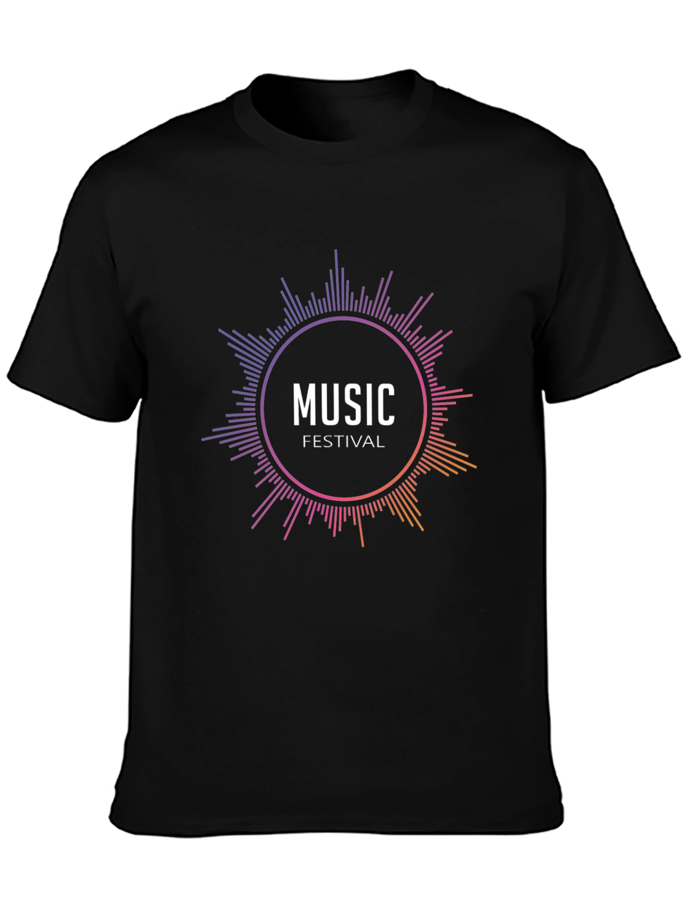 Music Festival Graphic Black T-Shirt
