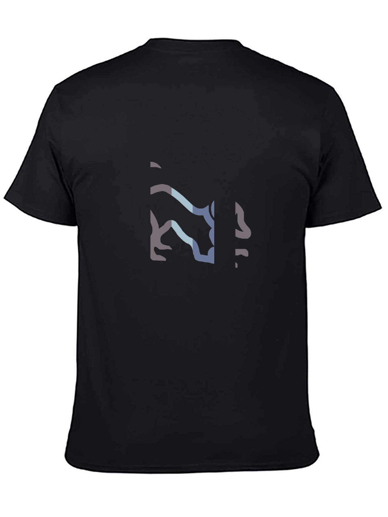 Modern Wolf Graphic Black T-Shirt