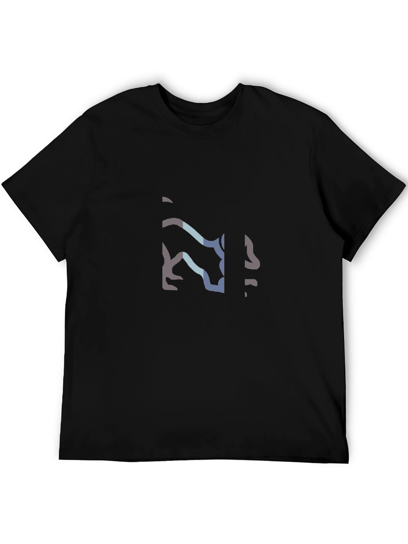 Modern Wolf Graphic Black T-Shirt