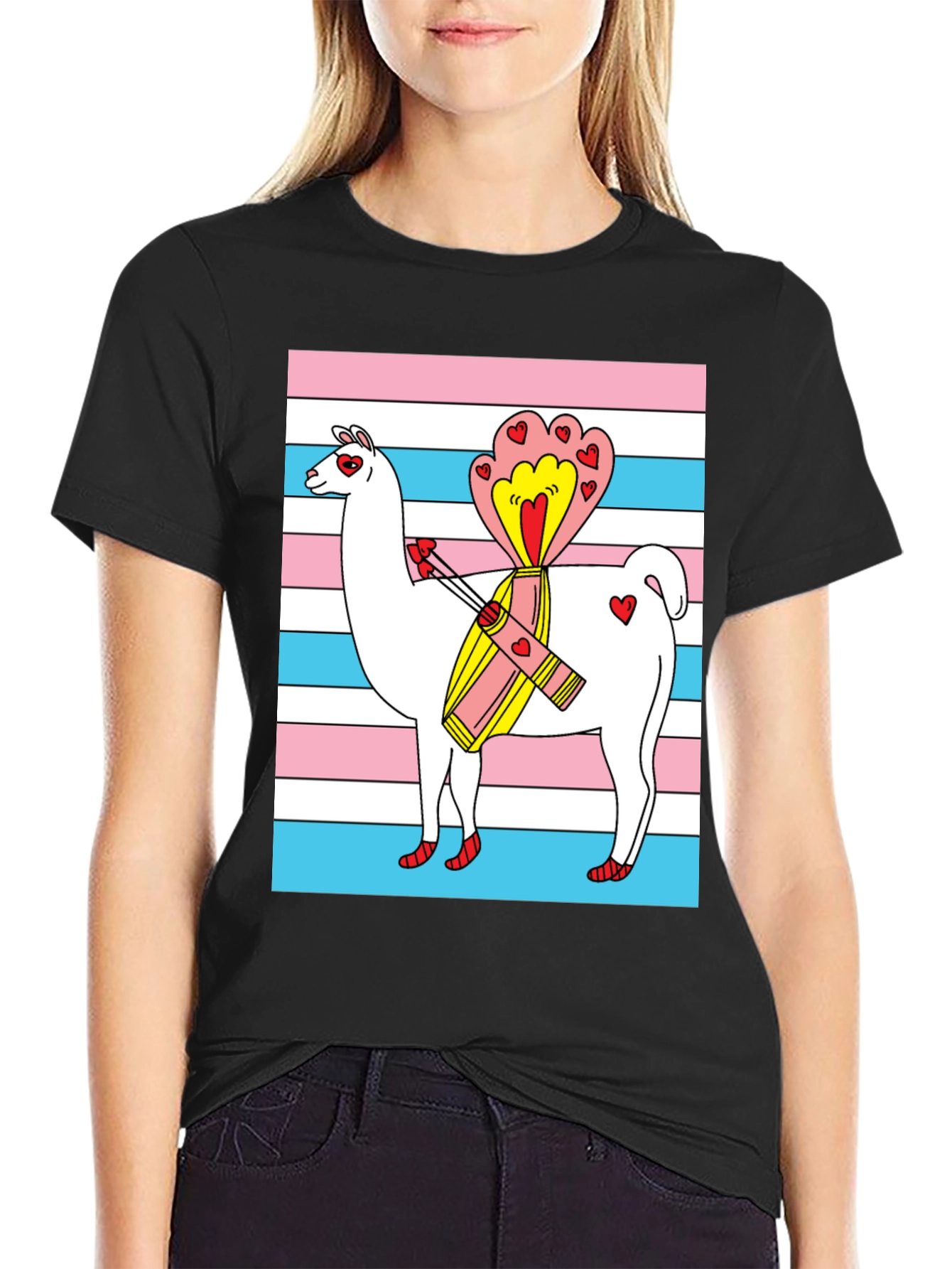 Llama Love Trans Pride T-Shirt