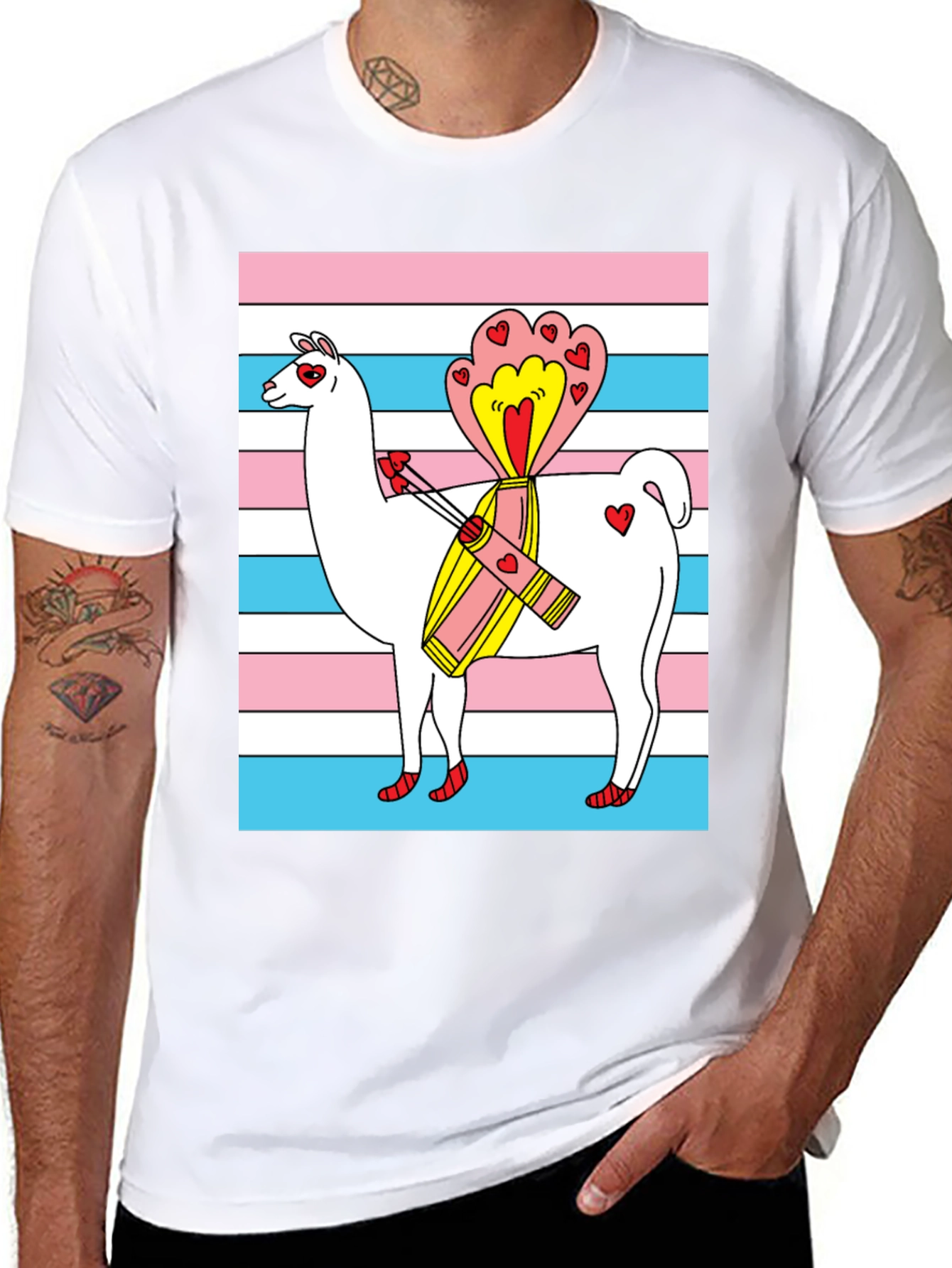 Llama Love Trans Pride T-Shirt