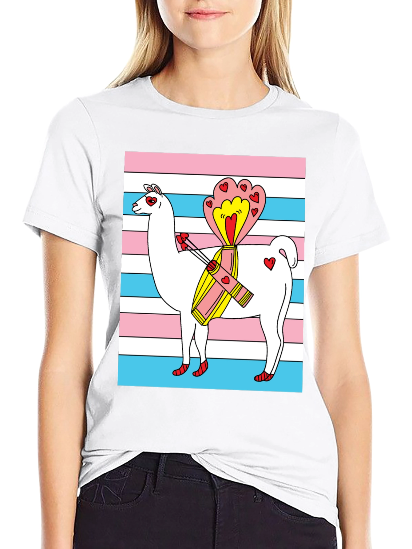 Llama Love Trans Pride T-Shirt